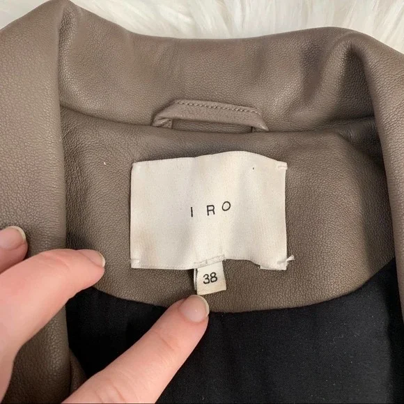 IRO Tara leather biker Moto jacket sz M motorcycle - Picture 4 of 14